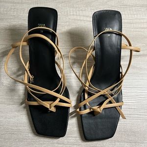 Zara square strappy sandals